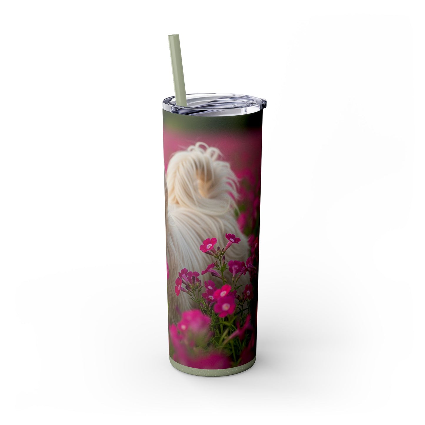 Tibetan Terrier Tumbler with Straw, 20oz