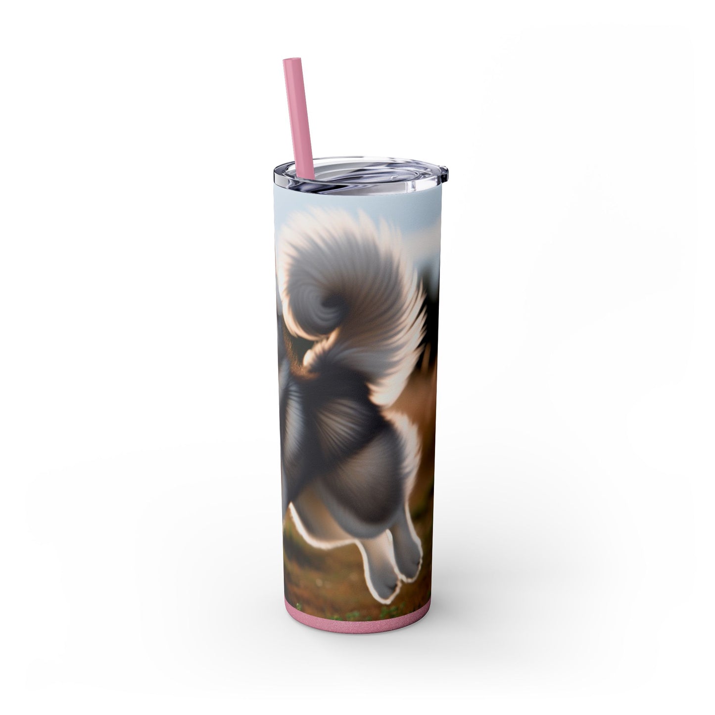 Alaskan Klee Kai Skinny Tumbler with Straw, 20oz