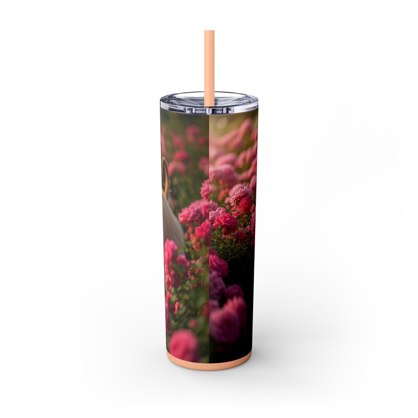 Afghan Hound Skinny Tumbler with Straw, 20oz