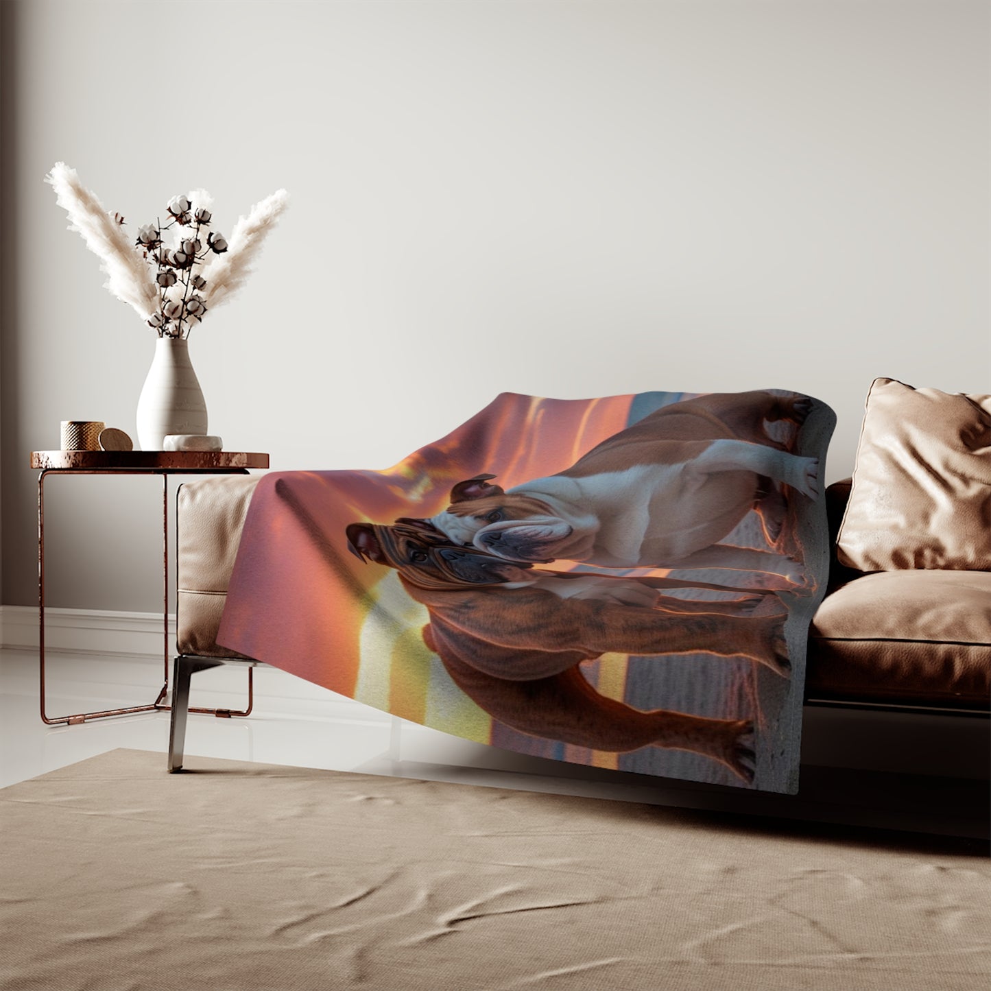 Bulldog Love Sweatshirt Blanket