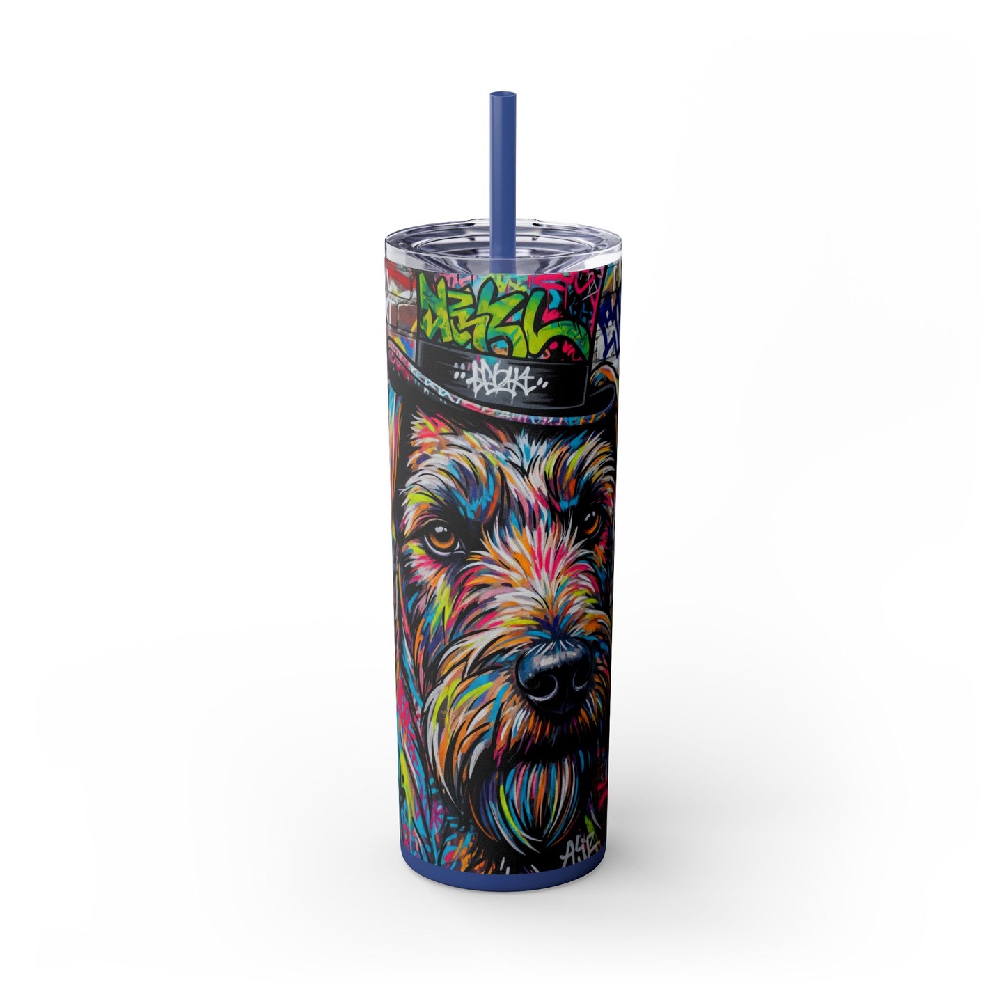 Teddy Roosevelt Terrier Tumbler with Straw, 20oz