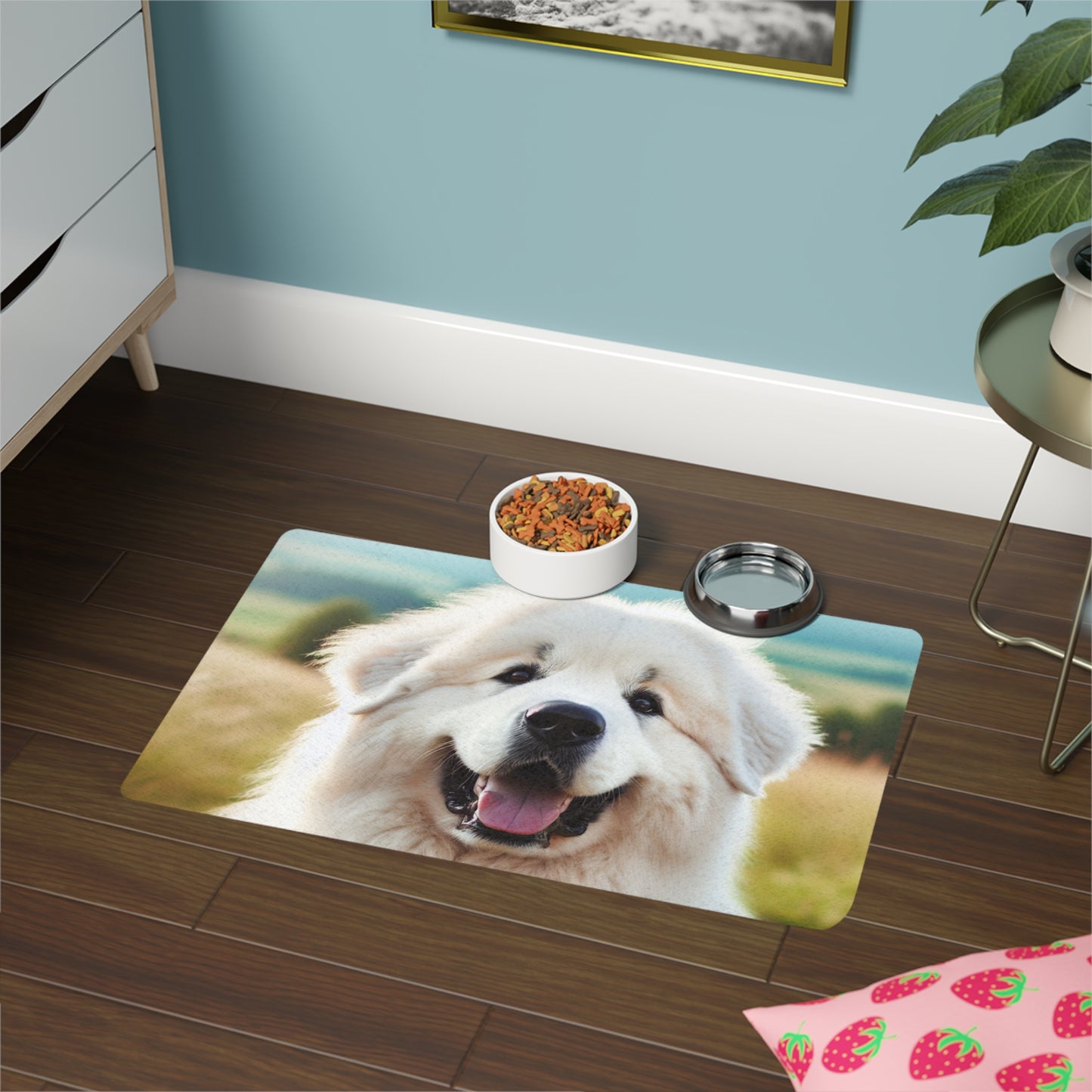 Pet Food Mat (12x18) - Great Pyrenees