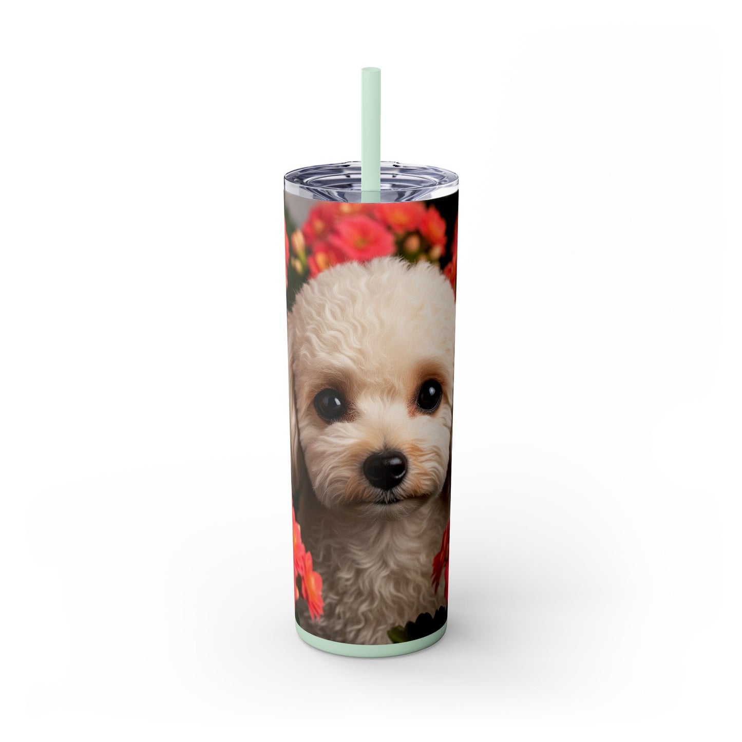 Miniature Poodle Tumbler with Straw, 20oz