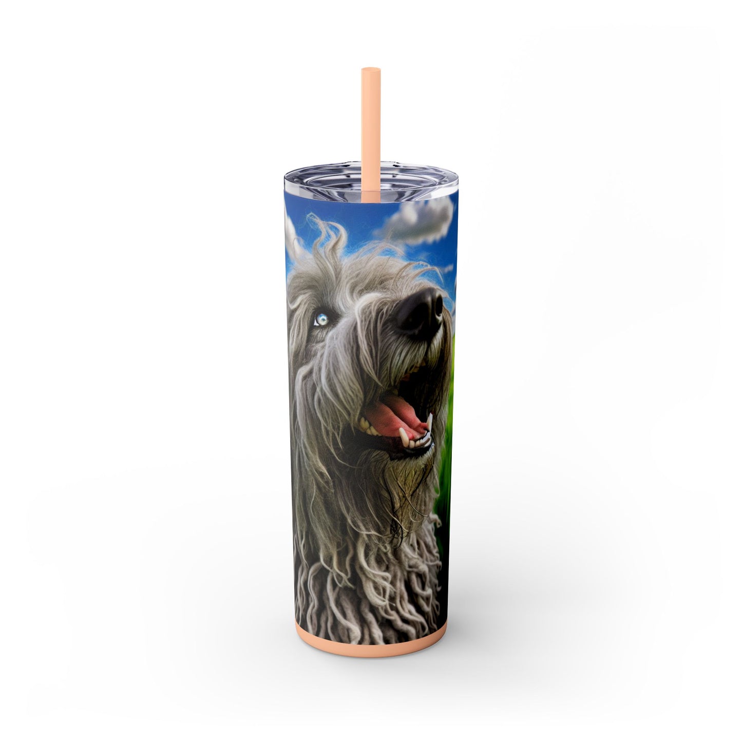 Bergamasco Shepherd Dog Tumbler with Straw, 20oz