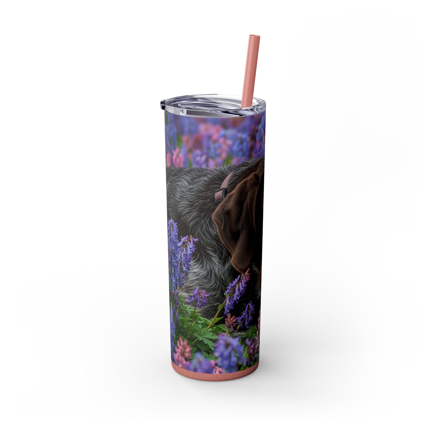 Wirehaired Slovakian Pointer Skinny Tumbler with Straw, 20oz