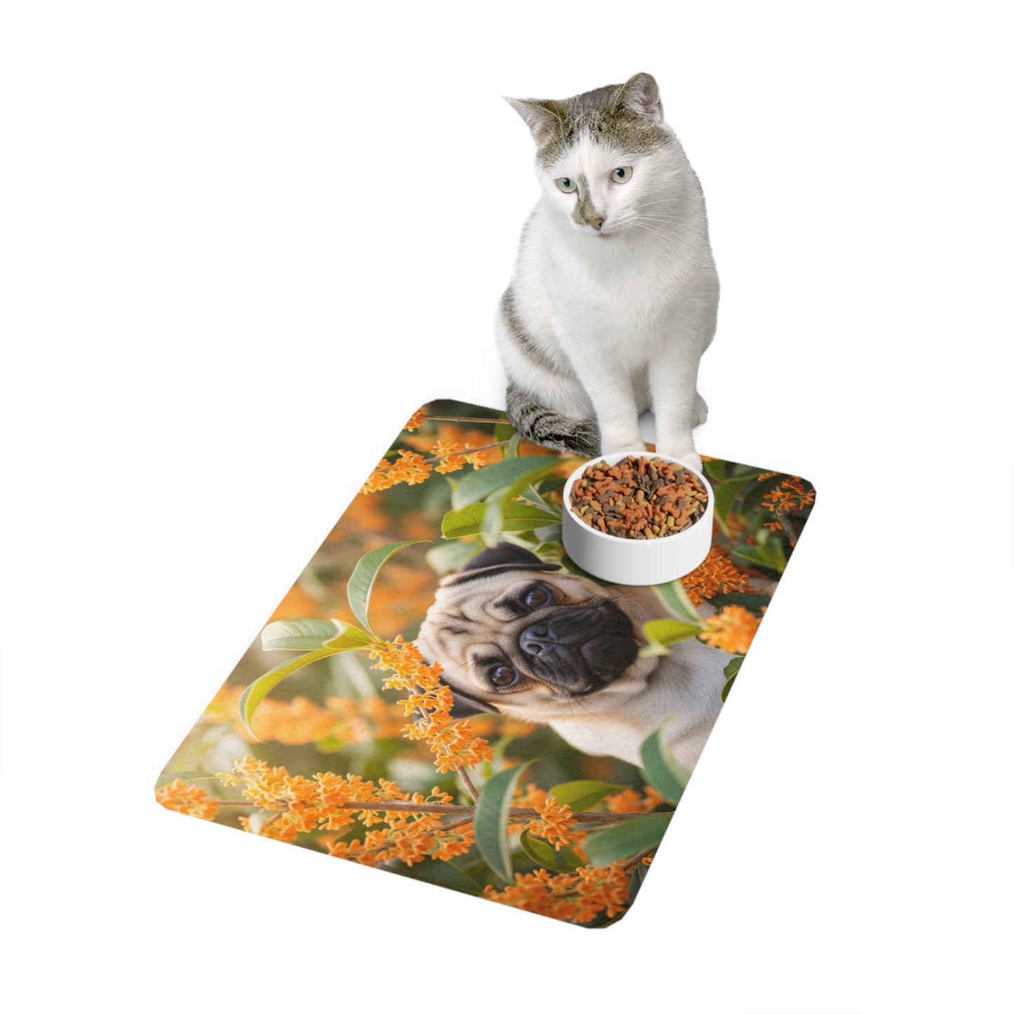 Pet Food Mat (12x18) - Pug
