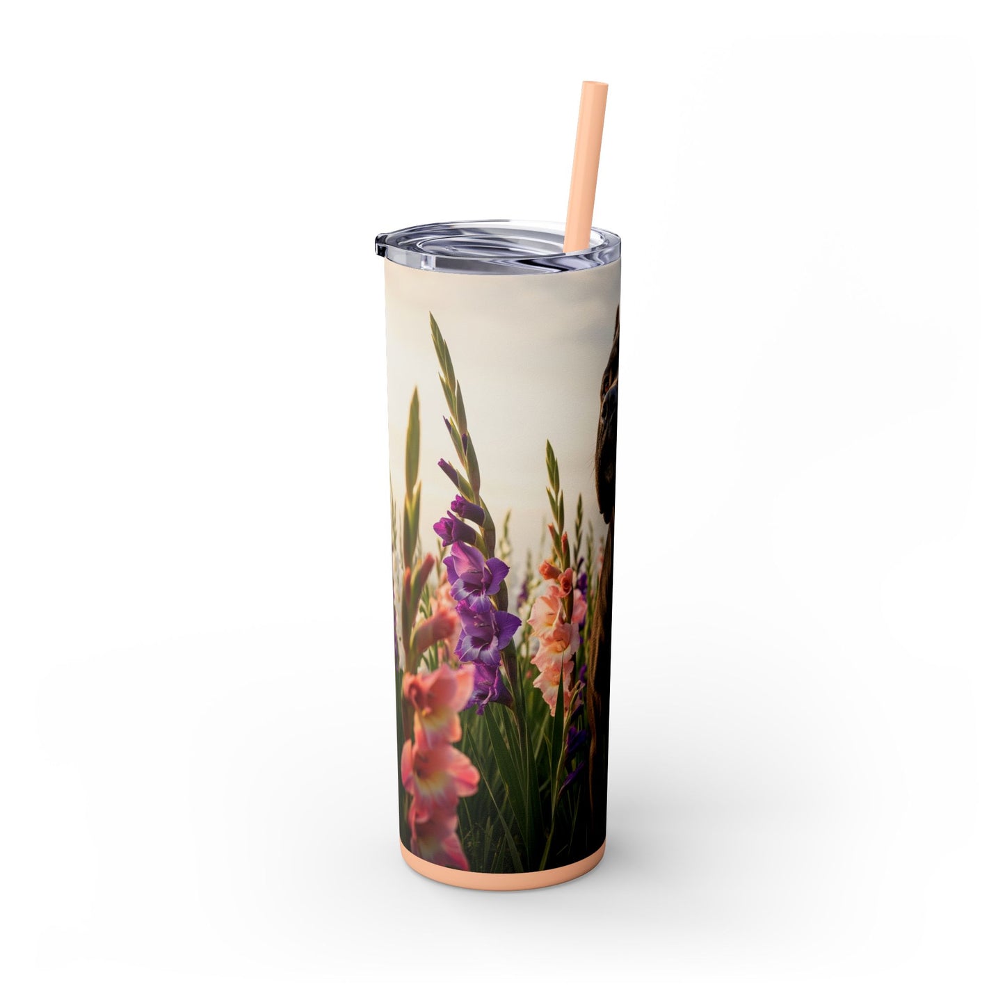 Cane Corso Skinny Tumbler with Straw, 20oz