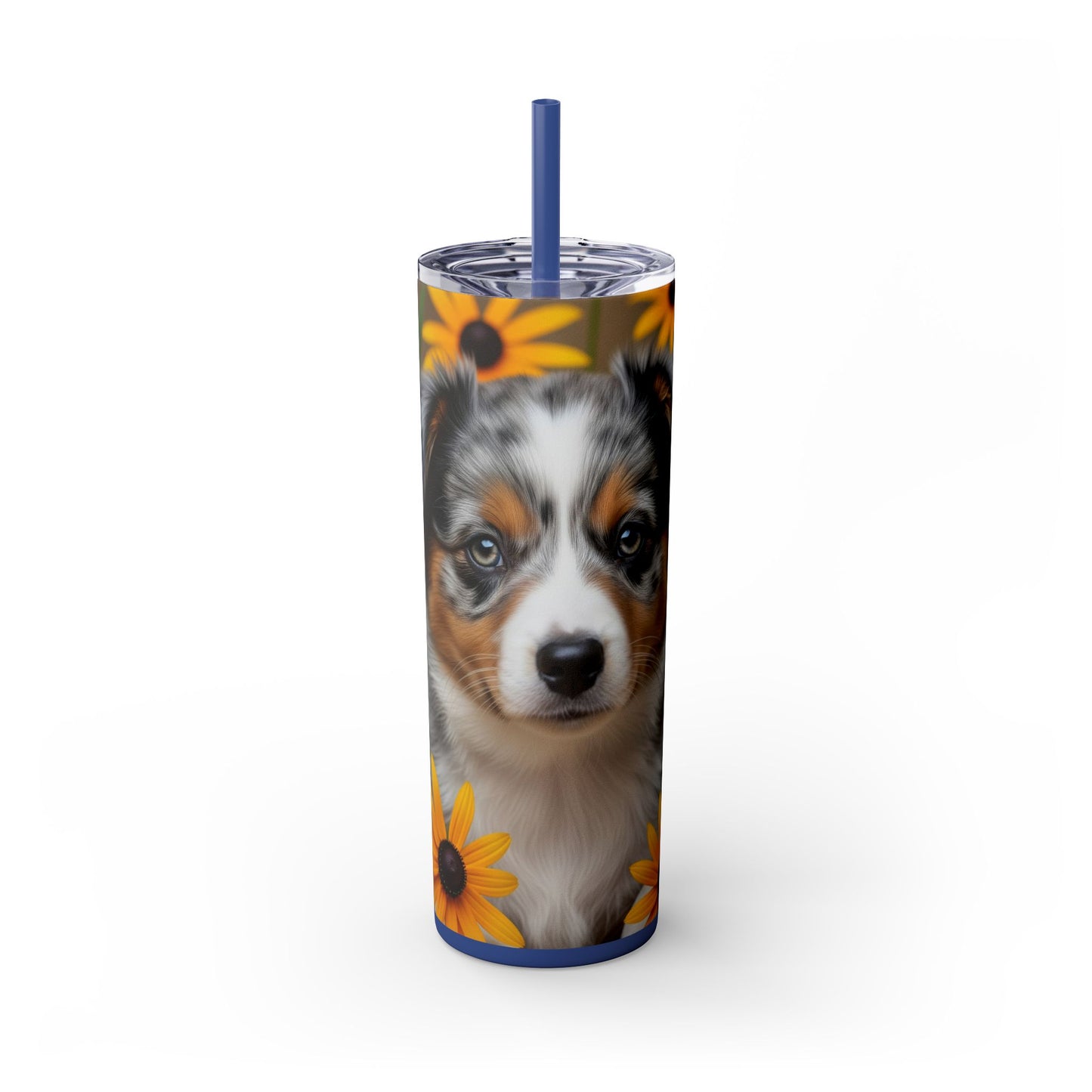 Miniature American Shepherd Tumbler with Straw, 20oz