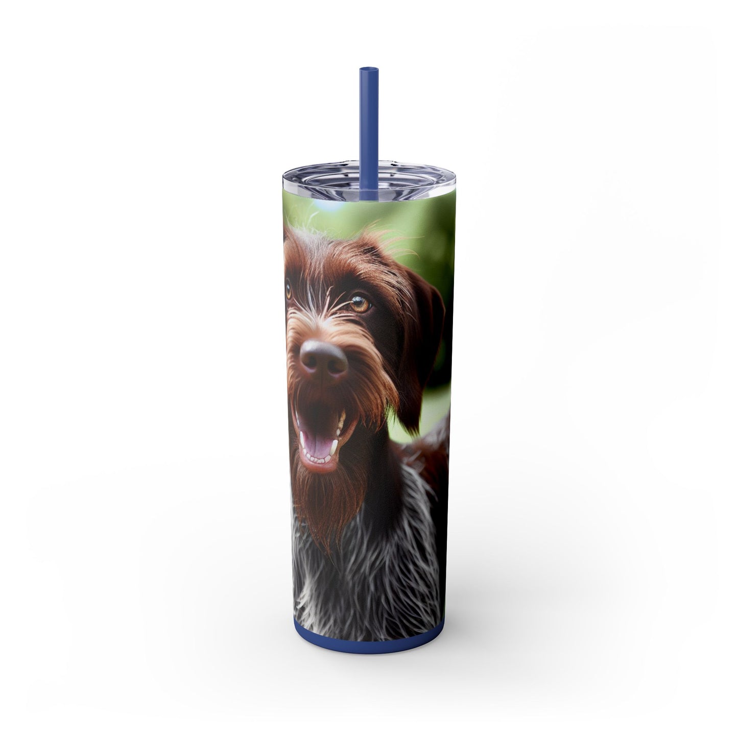 Wirehaired Slovakian Pointer Skinny Tumbler with Straw, 20oz
