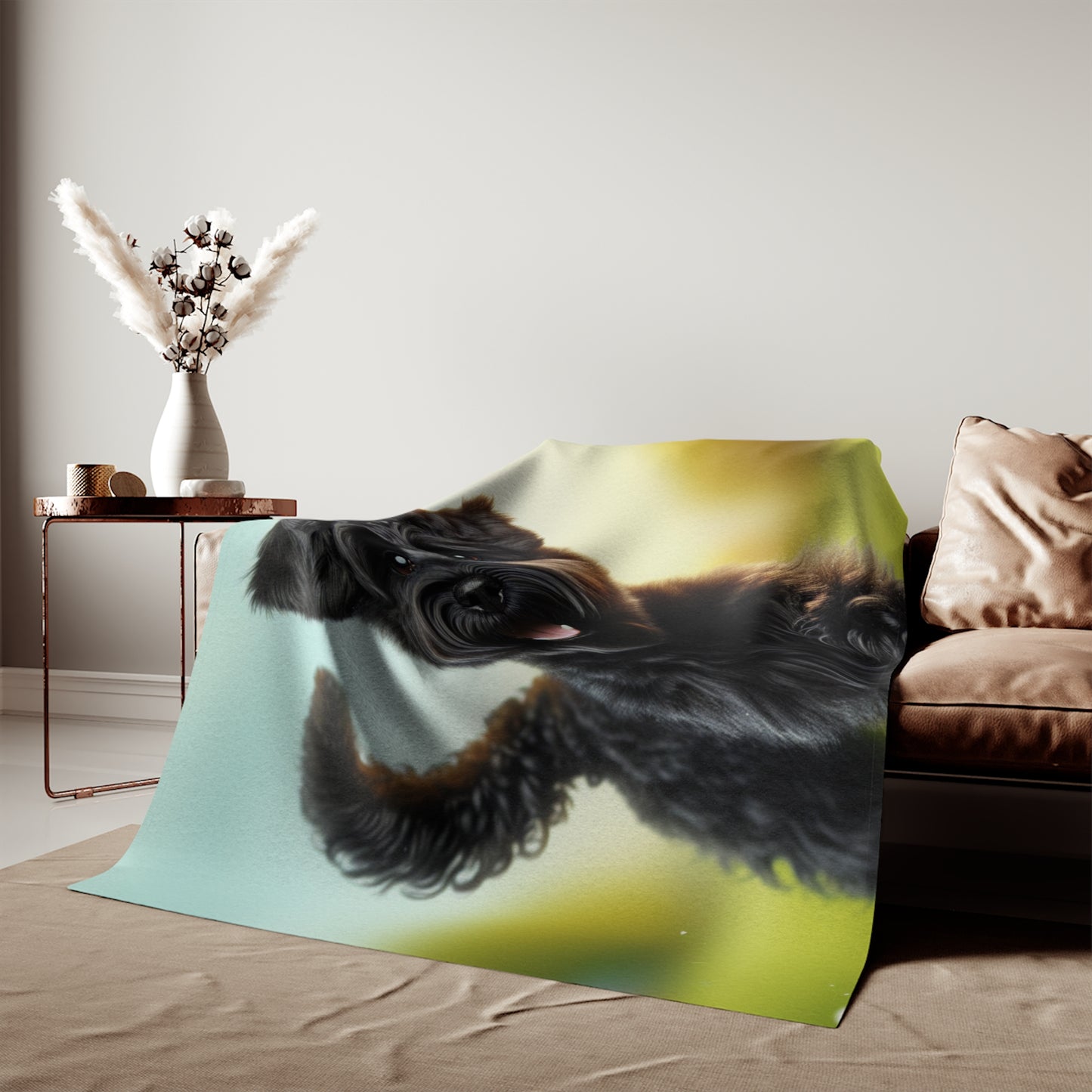 Russian Black Terrier Sweatshirt Blanket