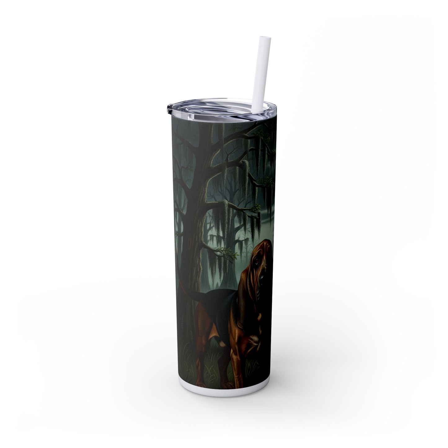 Bloodhound Skinny Tumbler with Straw, 20oz