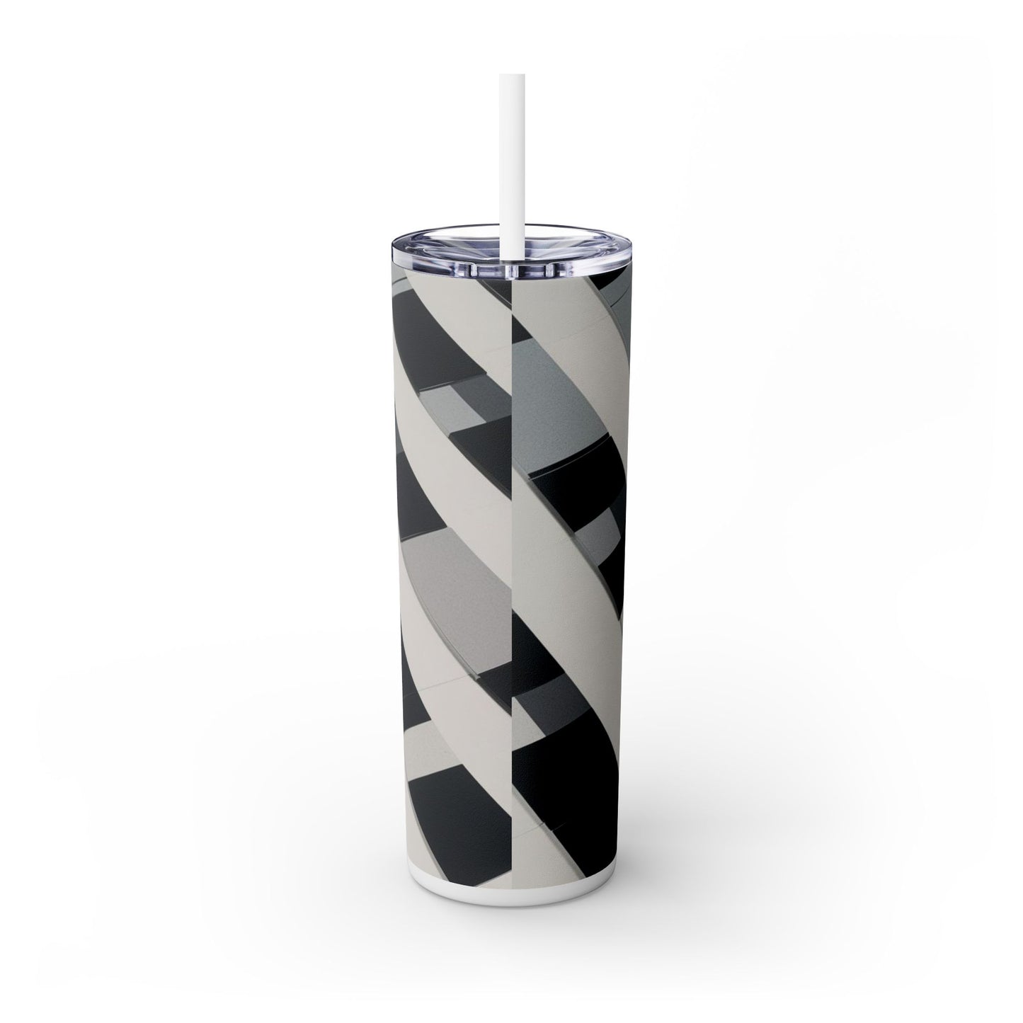 Optical Illusion Skinny Tumbler with Straw, 20oz