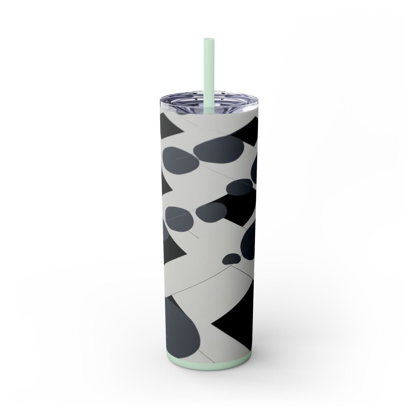 Optical Illusion Skinny Tumbler with Straw, 20oz
