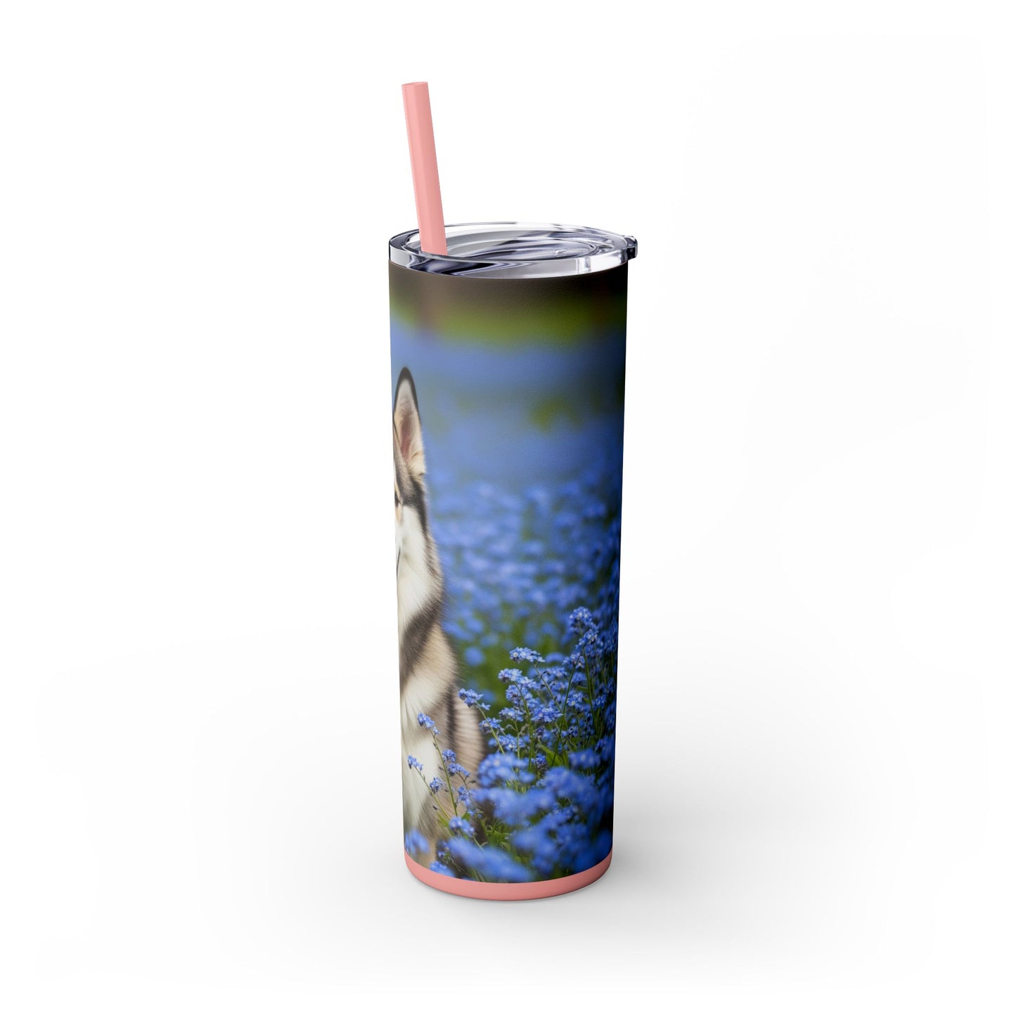 Alaskan Klee Kai Skinny Tumbler with Straw, 20oz