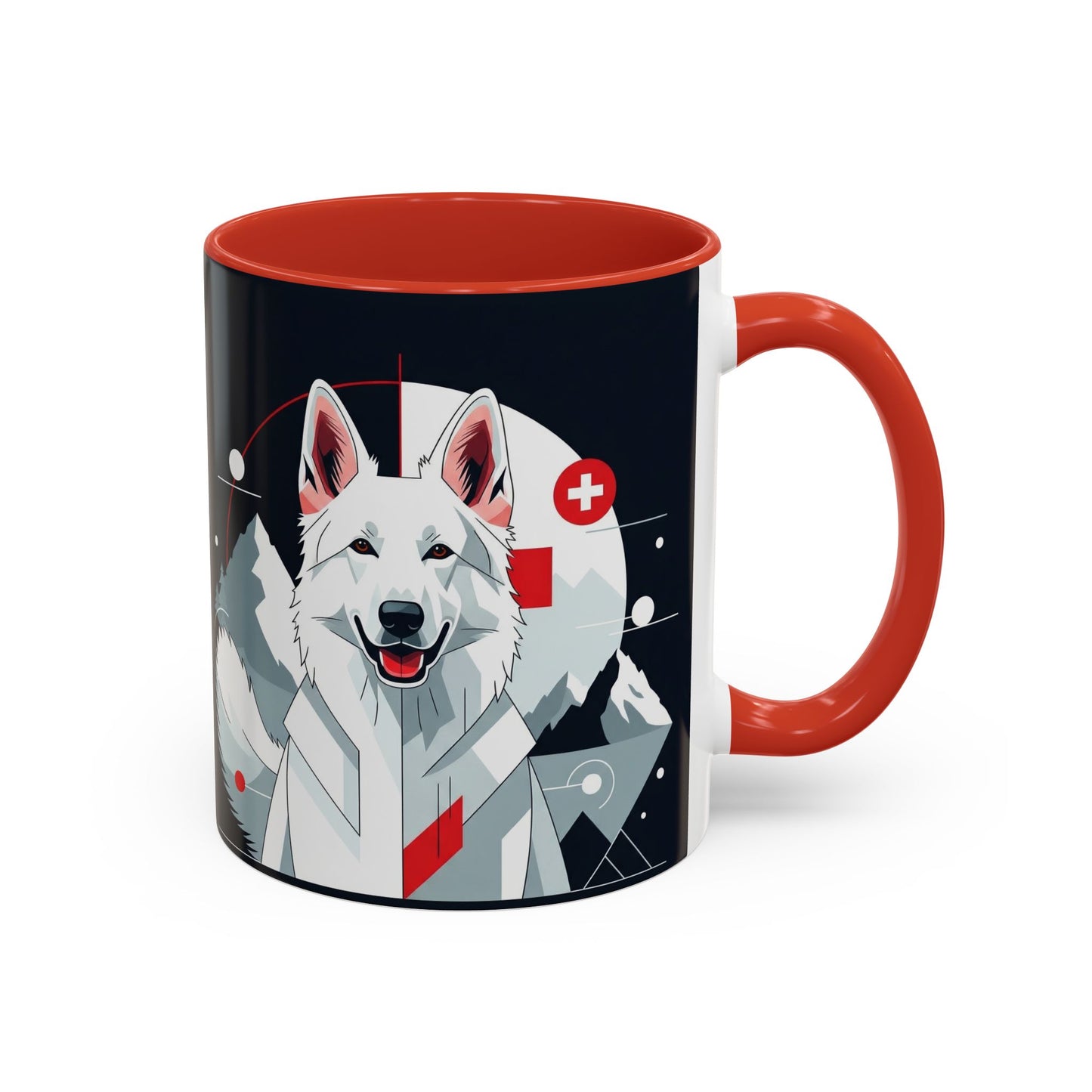 White Swiss Shepherd Dog Accent Coffee Mug - Perfect Gift for Dog Lovers