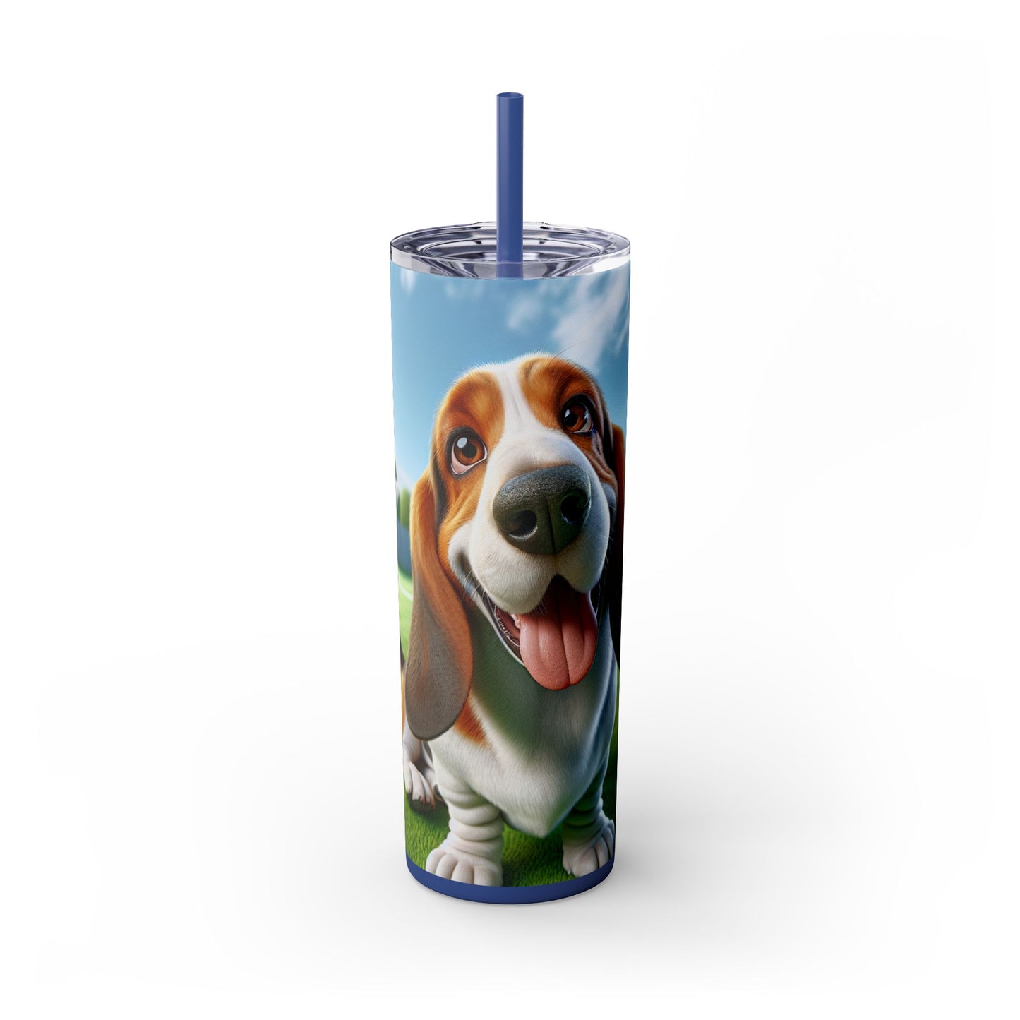 Basset Hound Tumbler with Straw, 20oz
