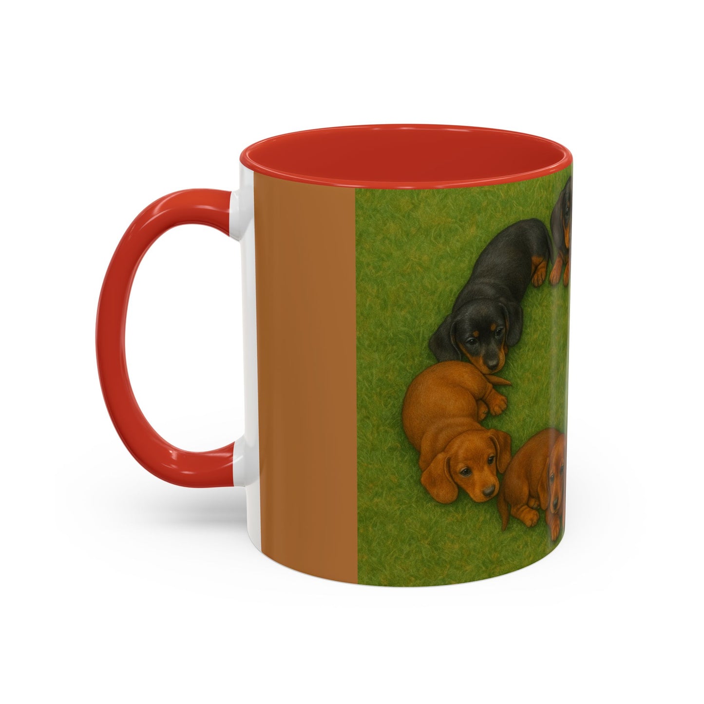 Dachshund puppies Accent Coffee Mug - Perfect Gift for Dog Lovers