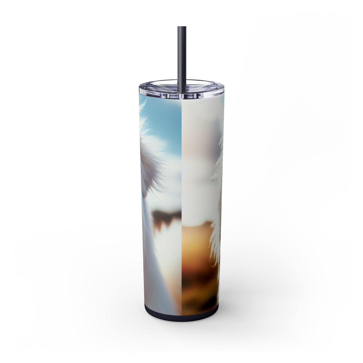 Pyrenean Mountain Dog Skinny Tumbler with Straw, 20oz