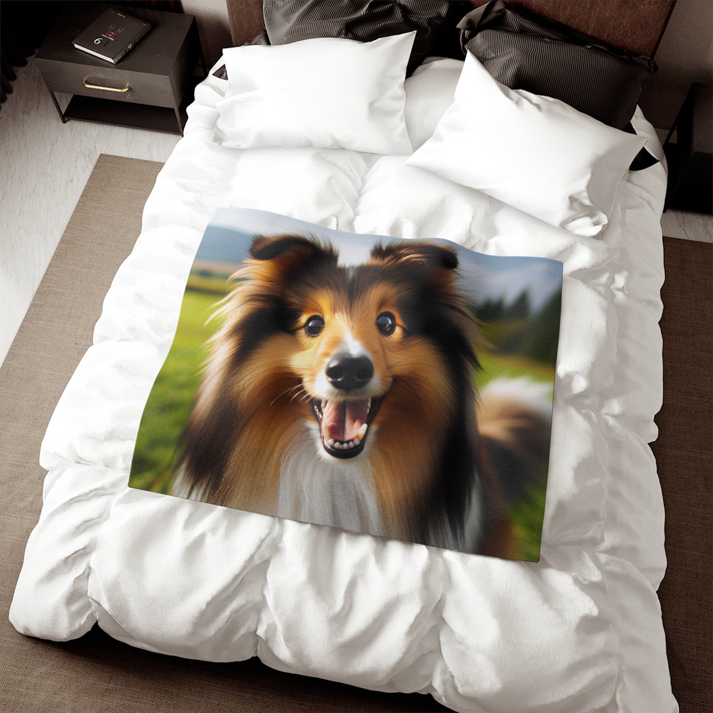 Shetland Sheepdog Sweatshirt Blanket