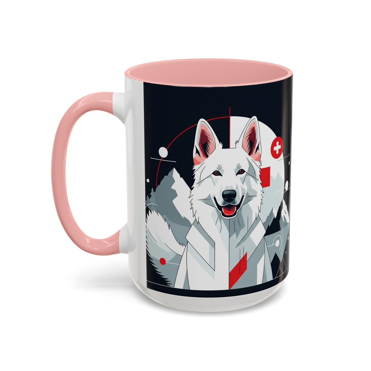 White Swiss Shepherd Dog Accent Coffee Mug - Perfect Gift for Dog Lovers