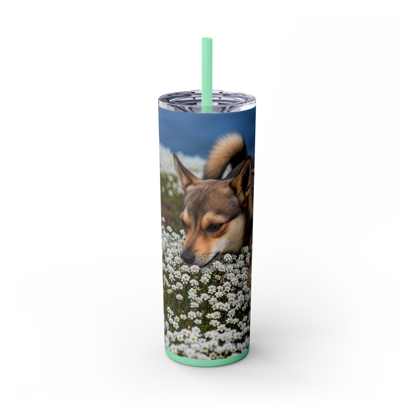 Norwegian Lundehund Tumbler with Straw, 20oz