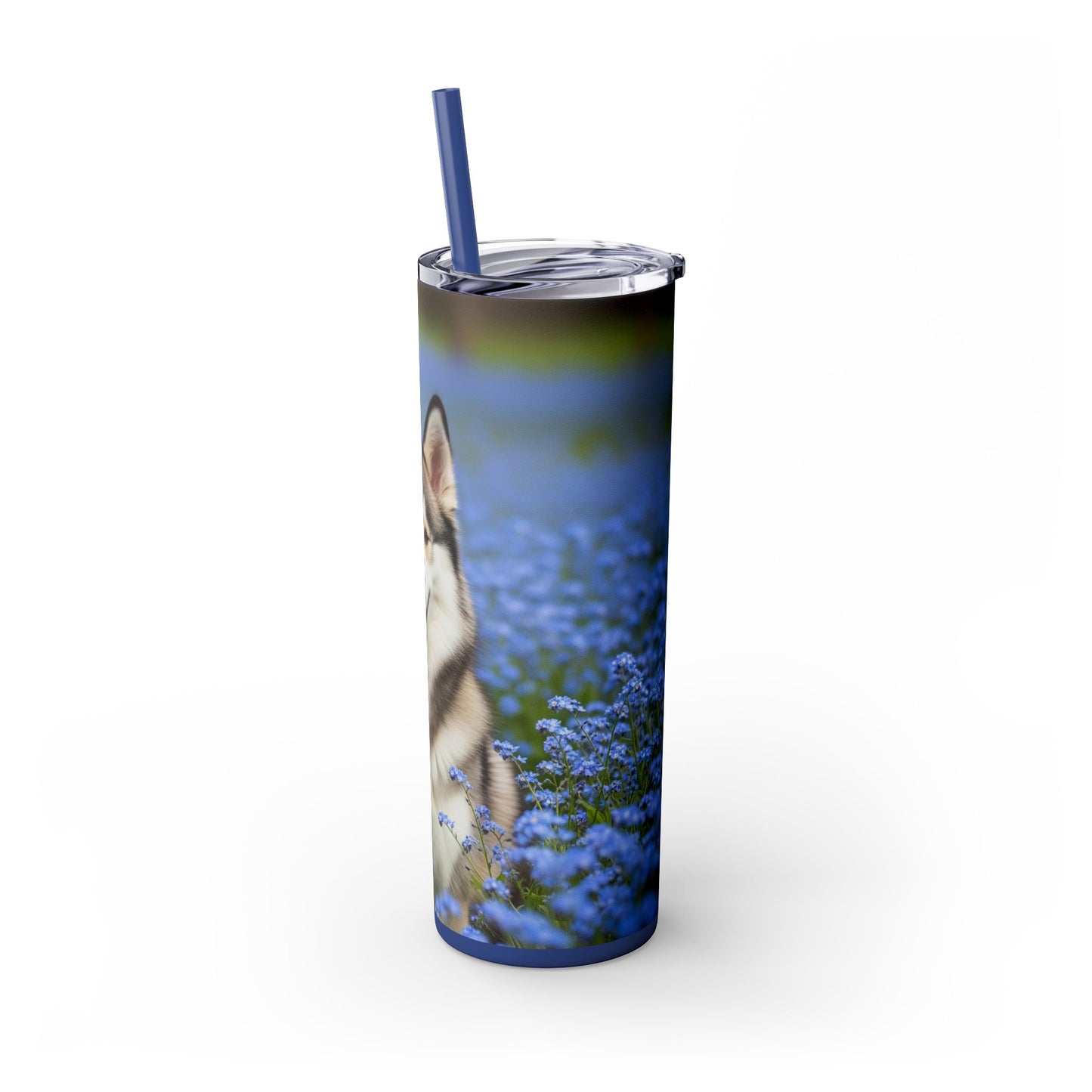 Alaskan Klee Kai Skinny Tumbler with Straw, 20oz