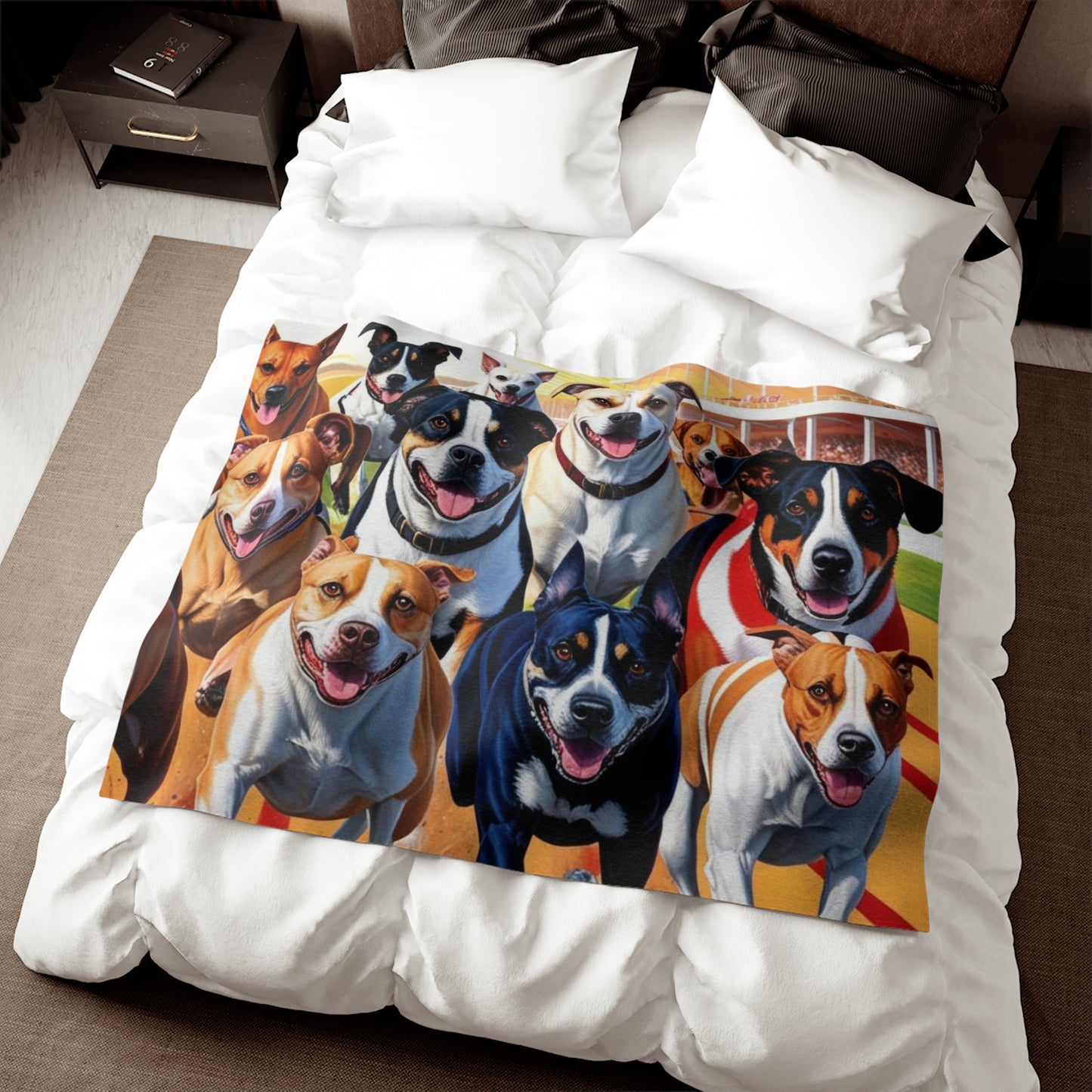 Racing Dogs Sweatshirt Blanket
