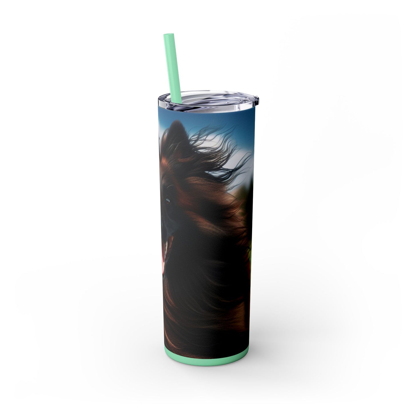 Belgian Shepherd Dog Tervuren Tumbler with Straw, 20oz