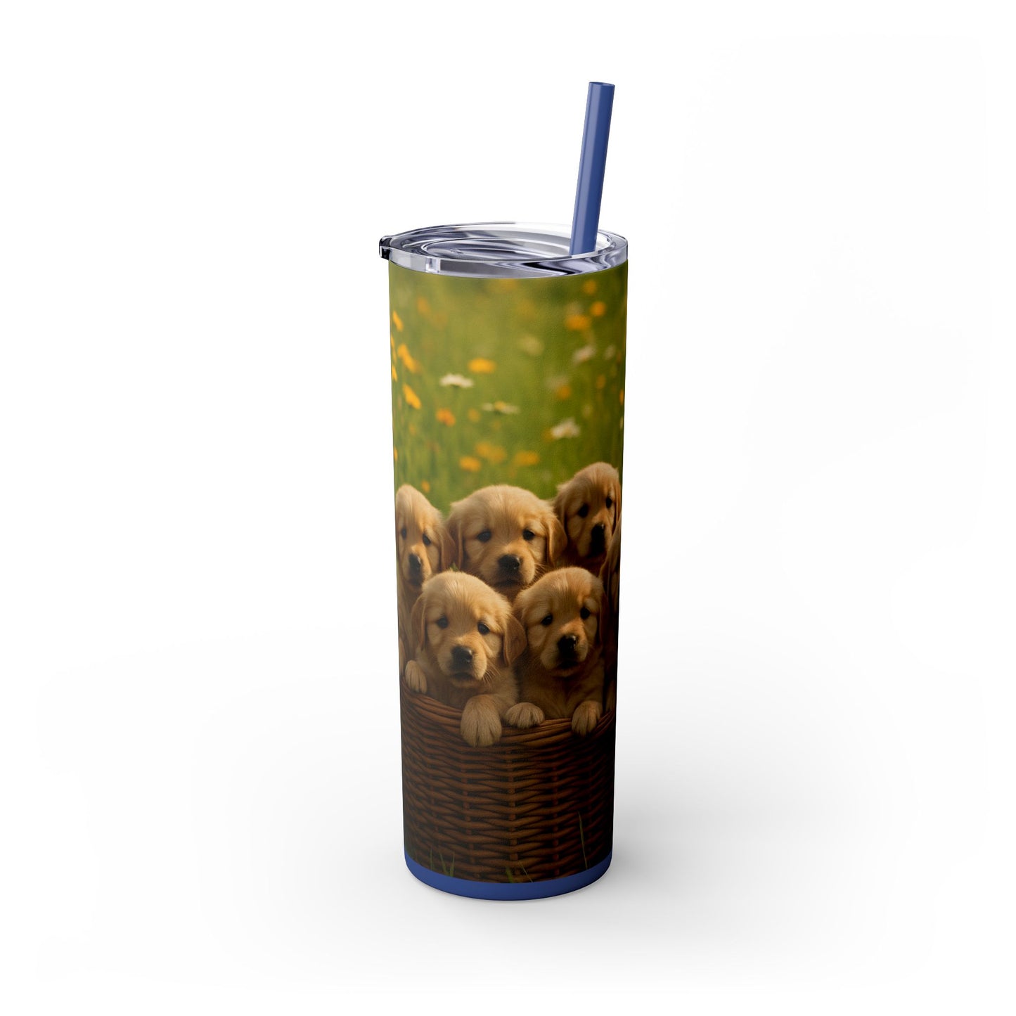Golden Retriever puppies Tumbler with Straw, 20oz