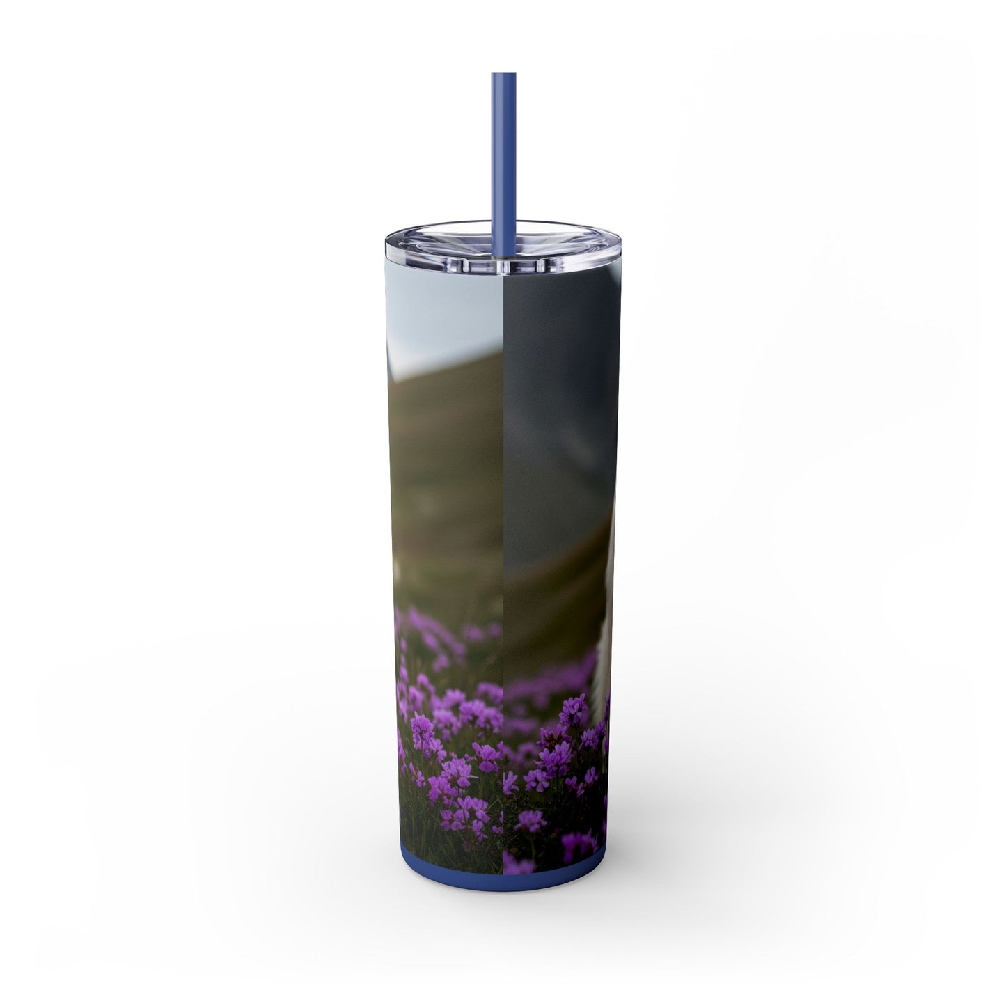 Pyrenean Mountain Dog Skinny Tumbler with Straw, 20oz