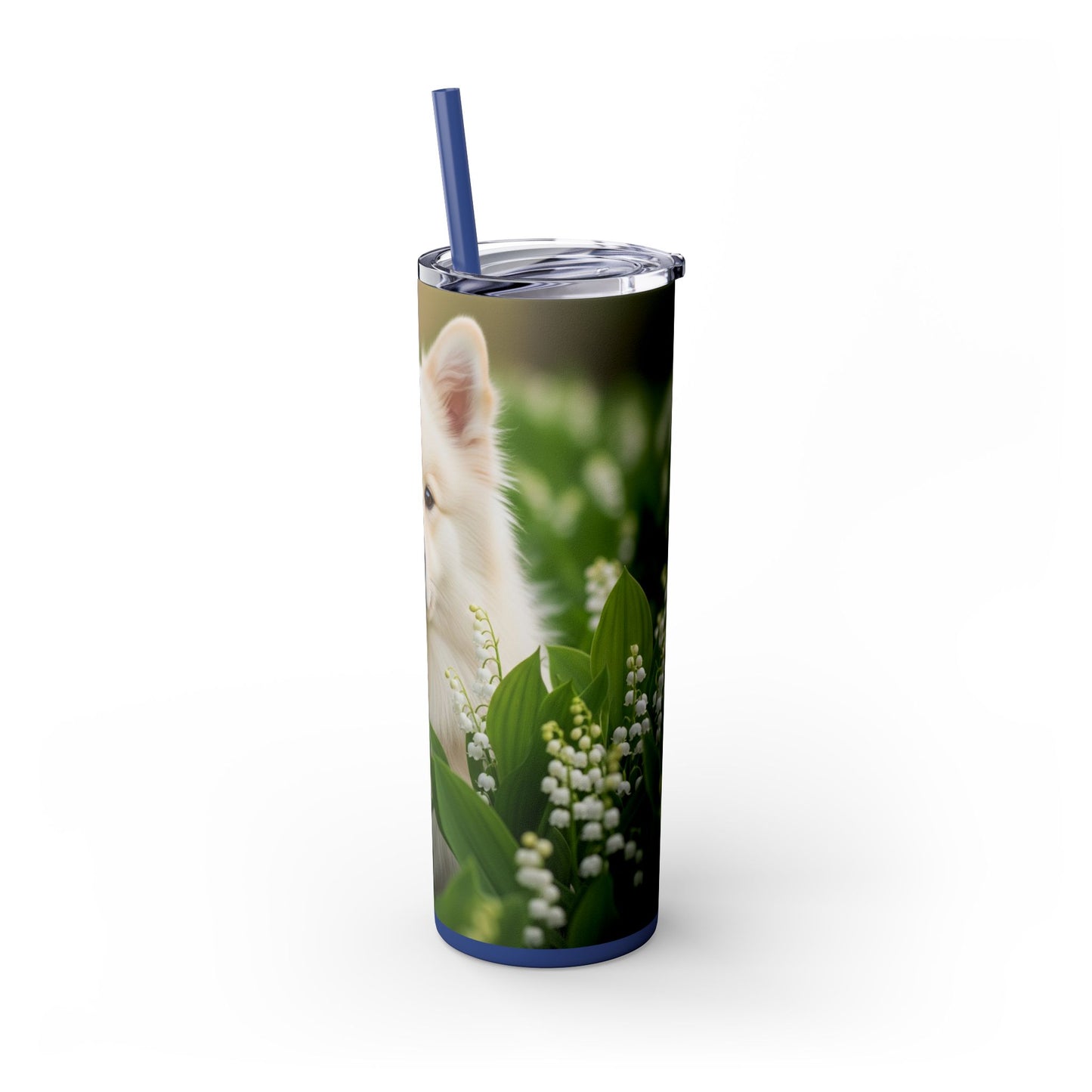 Finnish Lapphund Skinny Tumbler with Straw, 20oz