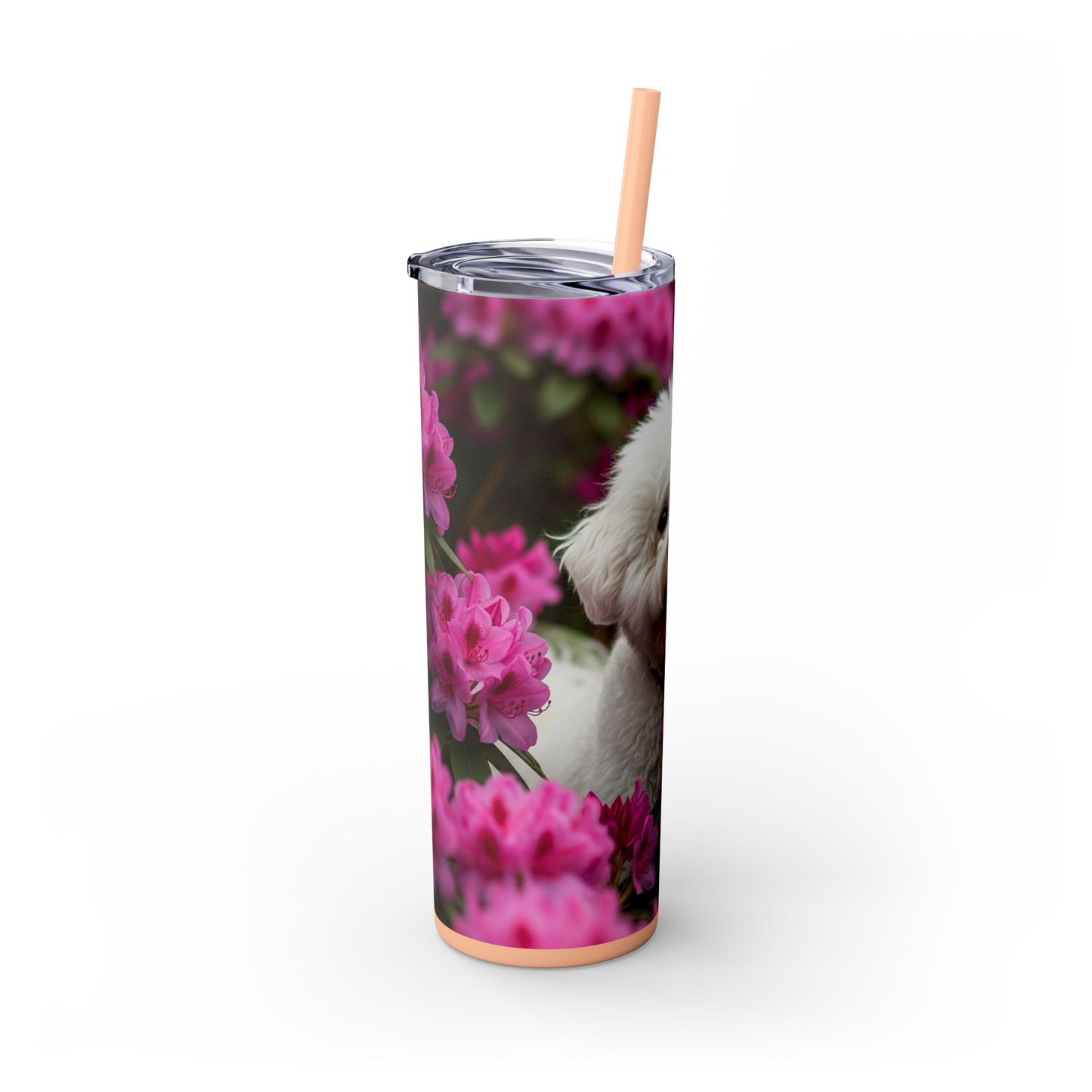 Bichon Frise Tumbler with Straw, 20oz