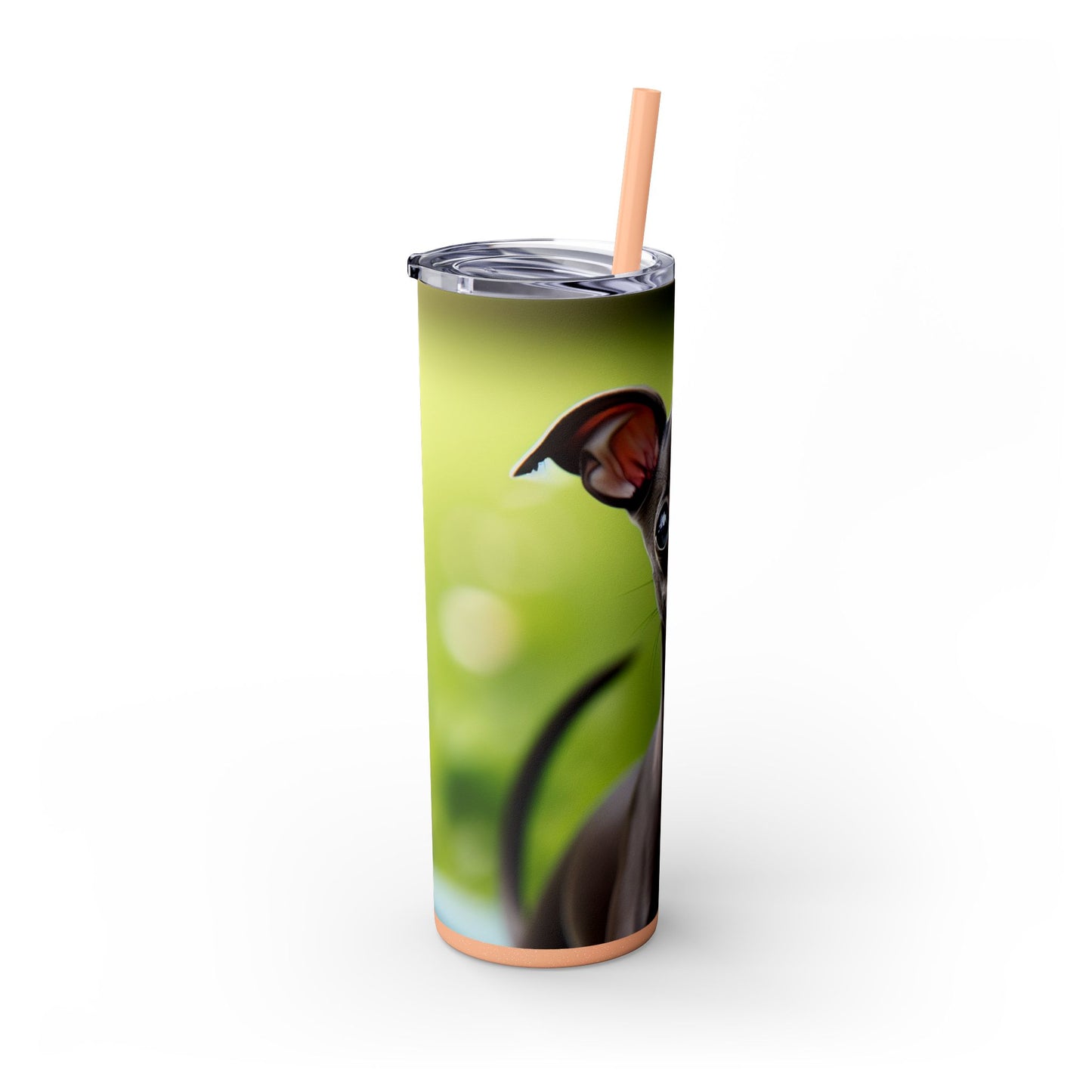 Italian Greyhound Tumbler with Straw, 20oz
