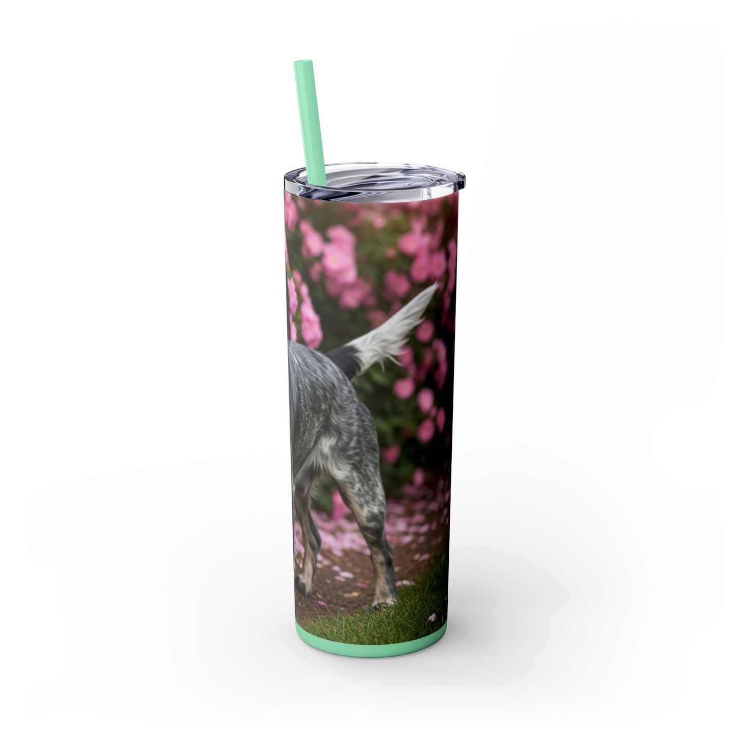 Blue Picardy Spaniel Tumbler with Straw, 20oz