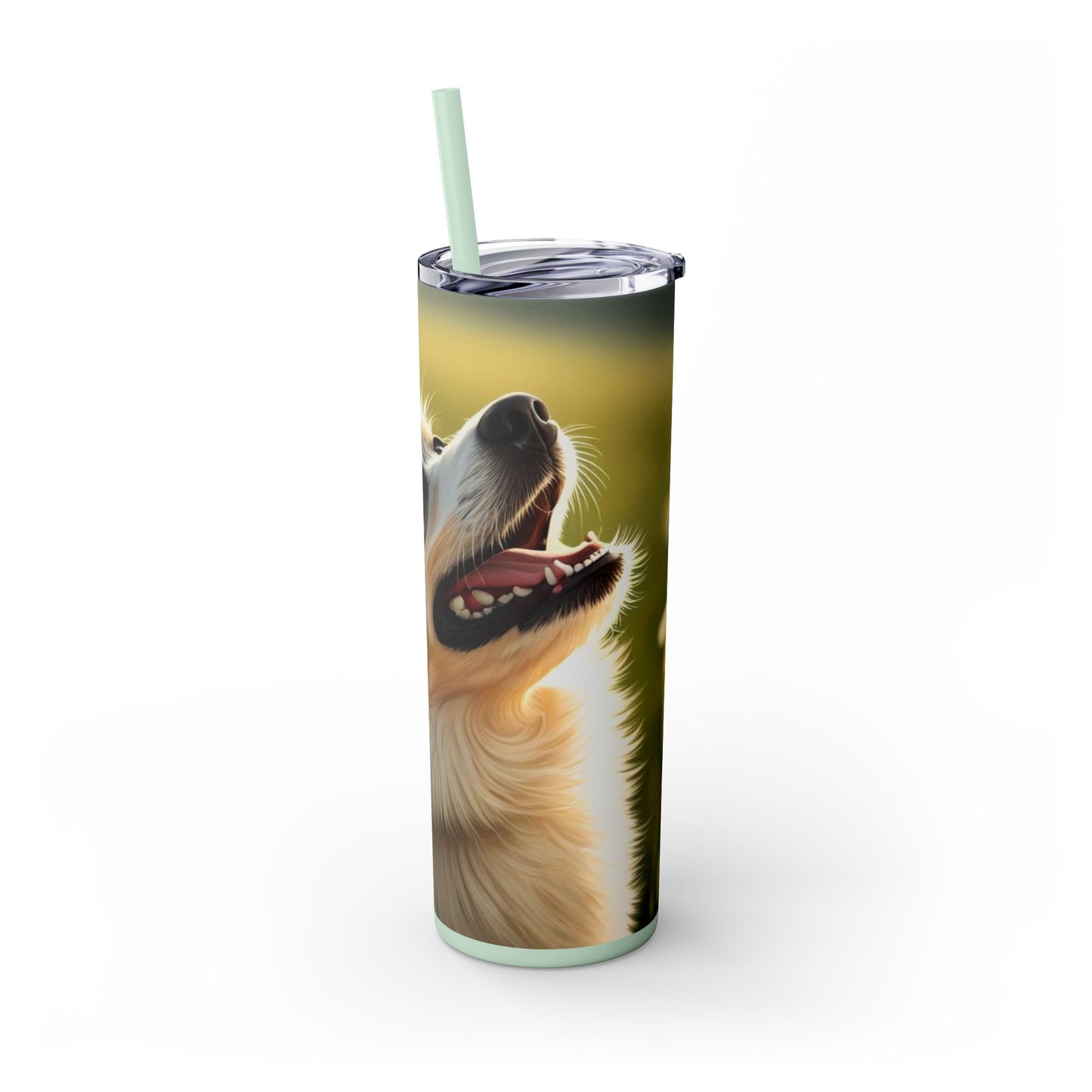 Swedish Vallhund Skinny Tumbler with Straw, 20oz
