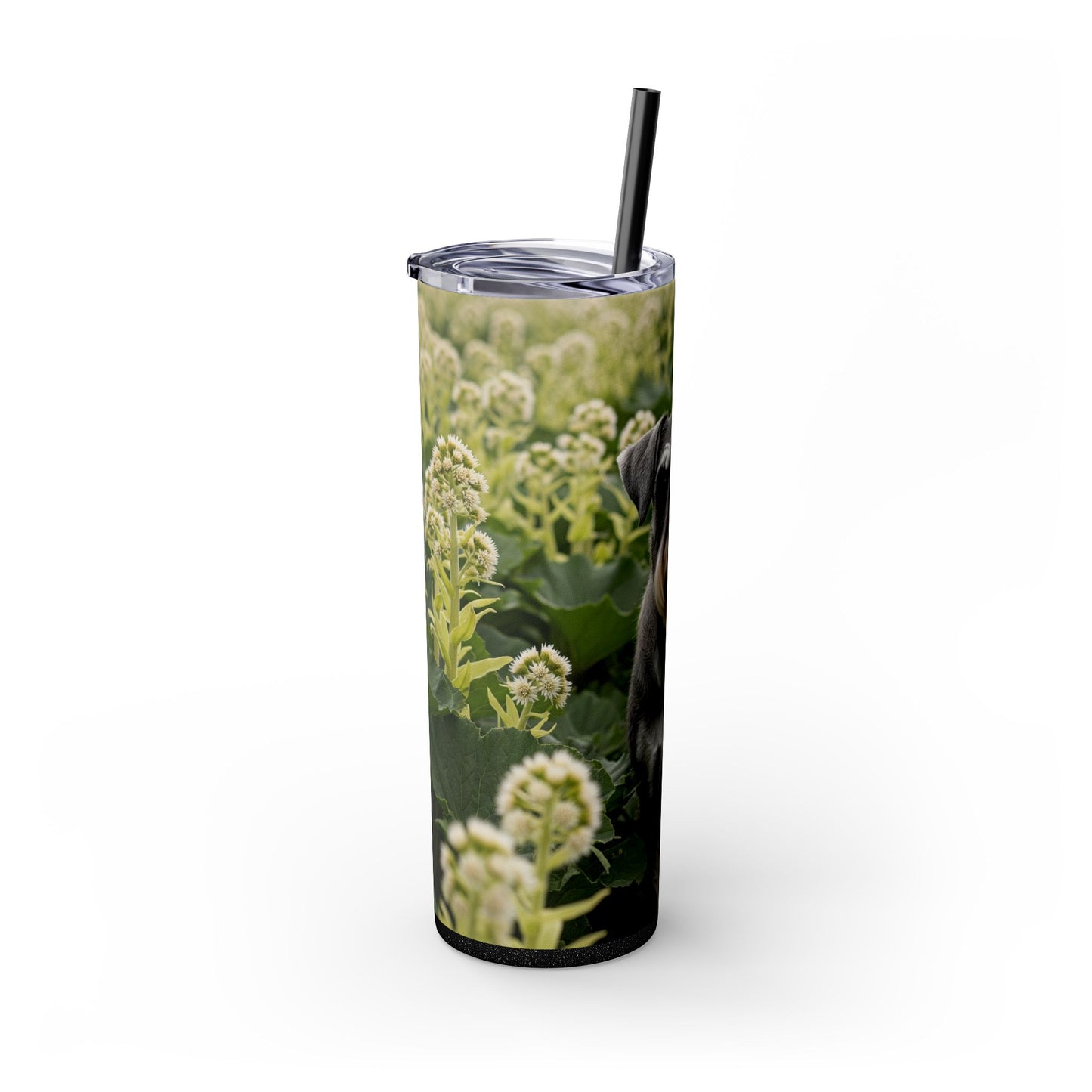 Standard Schnauzer Skinny Tumbler with Straw, 20oz