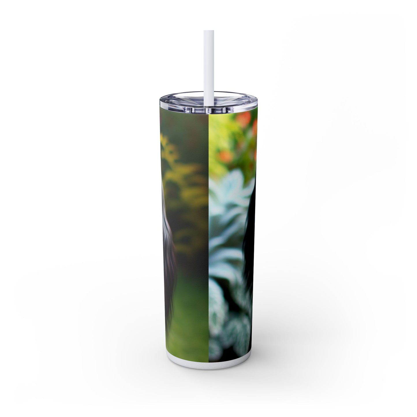 Blue Picardy Spaniel Tumbler with Straw, 20oz