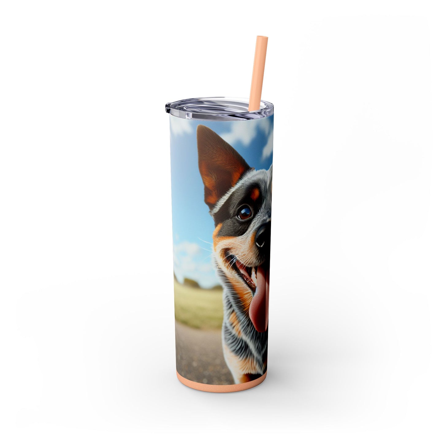 Australian Stumpy Tail Cattle Dog Tumbler with Straw, 20oz