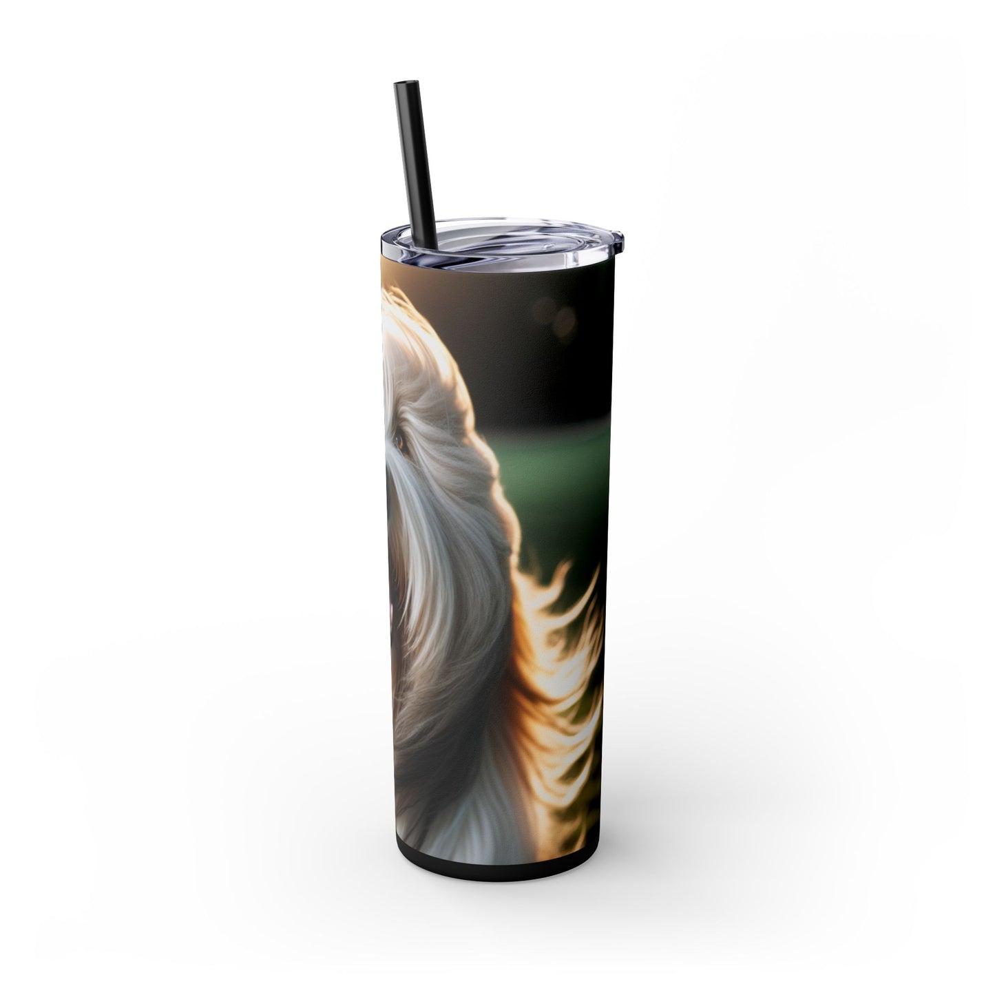 Bearded Collie Tumbler with Straw, 20oz
