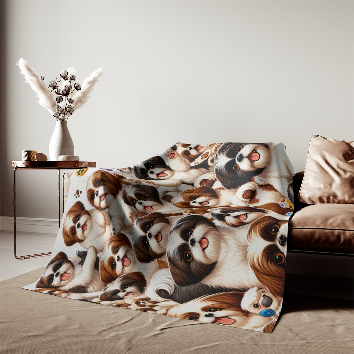 Shih Tzu Sweatshirt Blanket