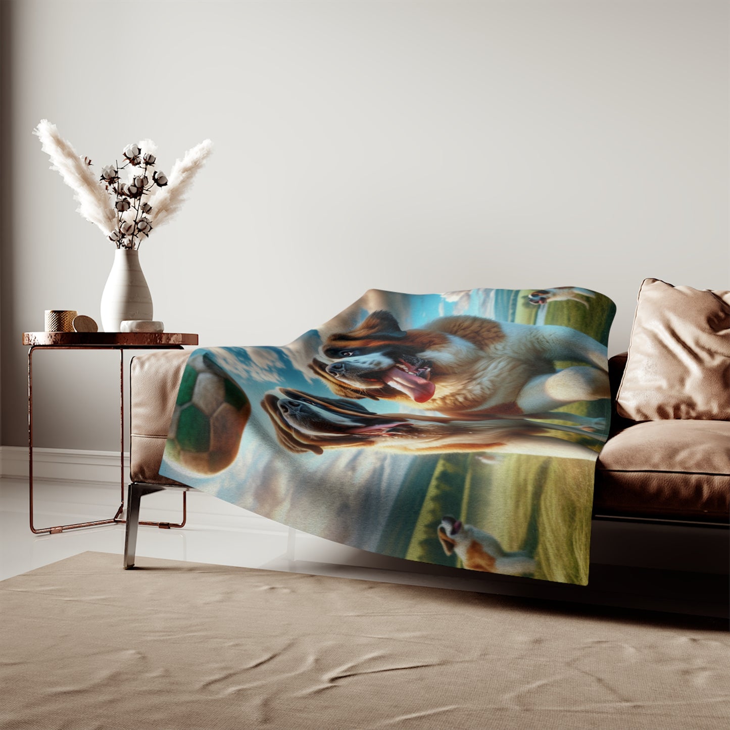 Saint Bernard Sweatshirt Blanket