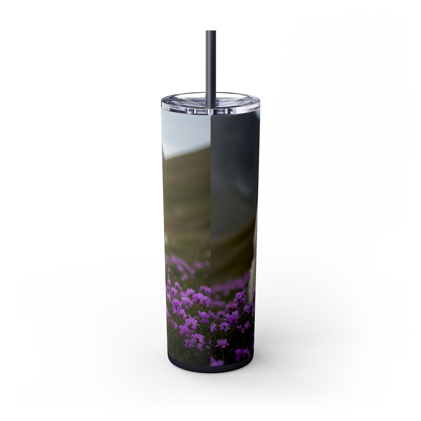 Pyrenean Mountain Dog Skinny Tumbler with Straw, 20oz