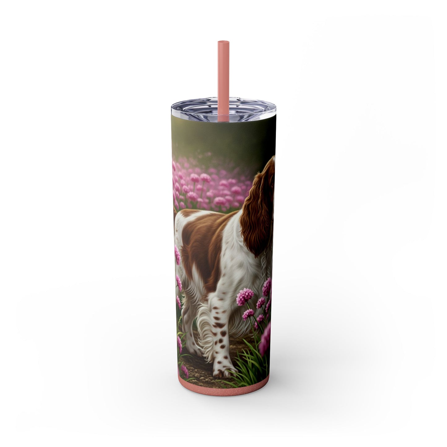 English Springer Spaniel Skinny Tumbler with Straw, 20oz