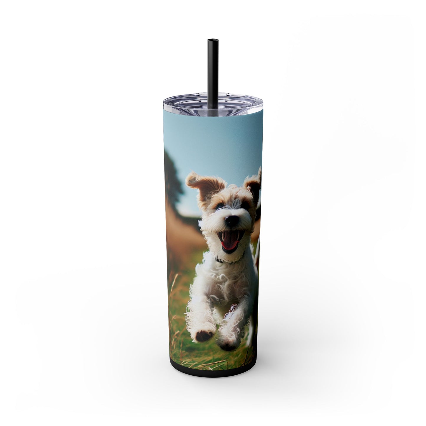 Tenterfield Terrier Skinny Tumbler with Straw, 20oz