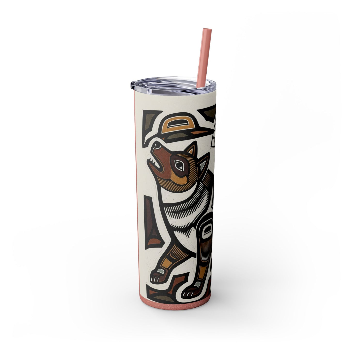 Canadian Eskimo Dog Tumbler with Straw, 20oz