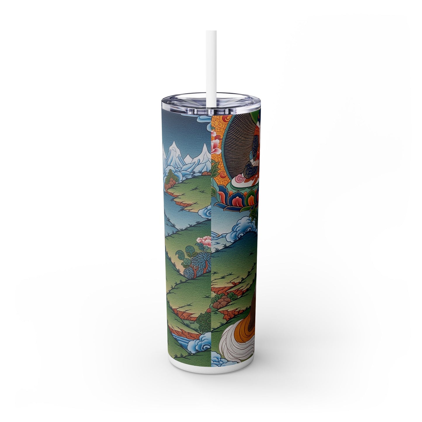 Lhasa Apso Skinny Tumbler with Straw, 20oz
