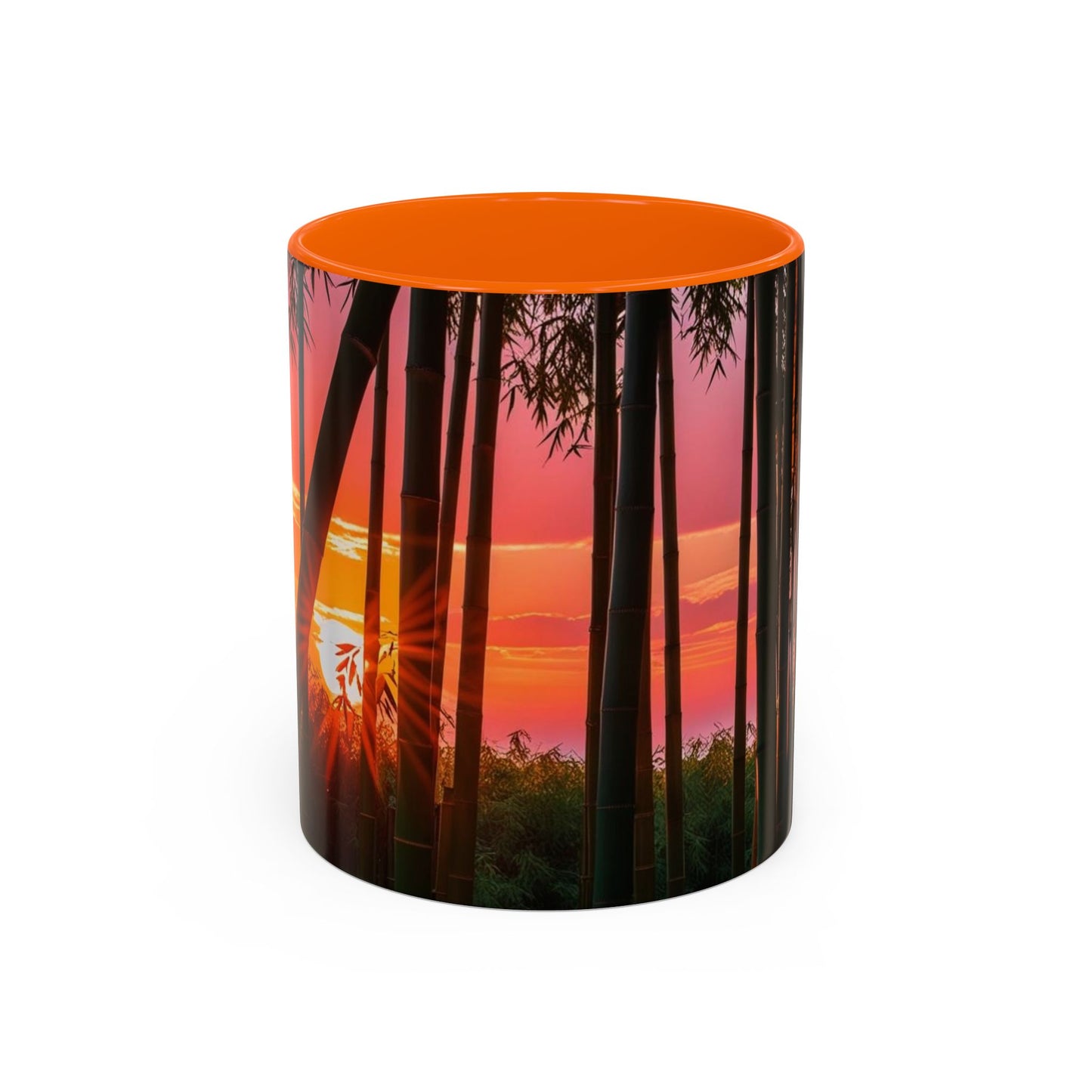 Bamboo Forest Sunrise Accent Coffee Mug - Perfect Gift for Dog Lovers