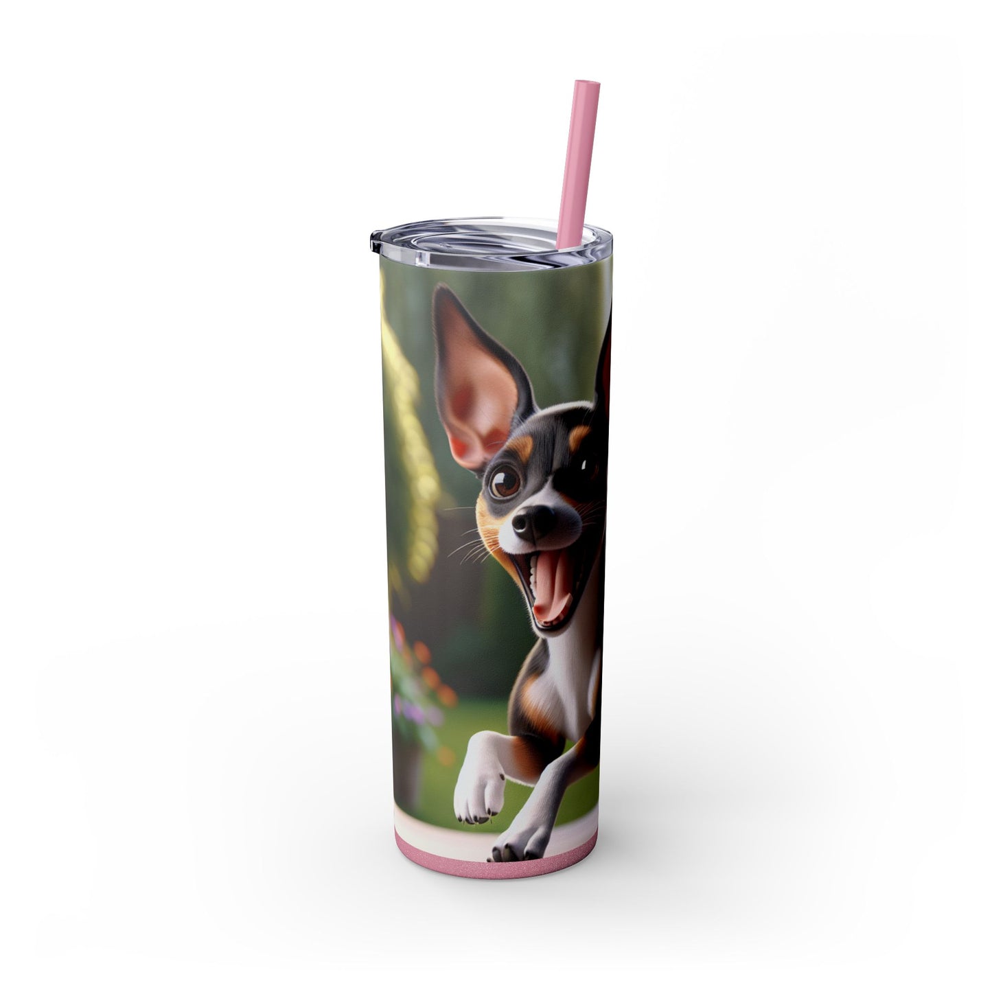 Rat Terrier Tumbler with Straw, 20oz
