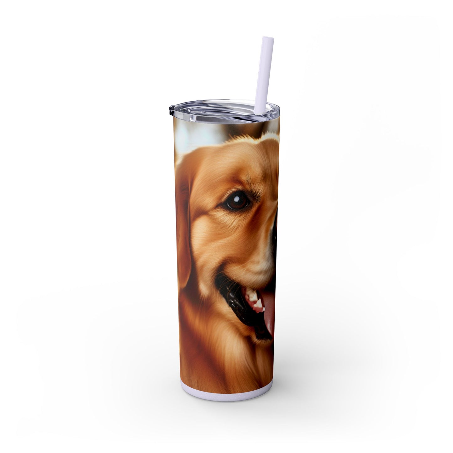 Golden Retriever Tumbler with Straw, 20oz