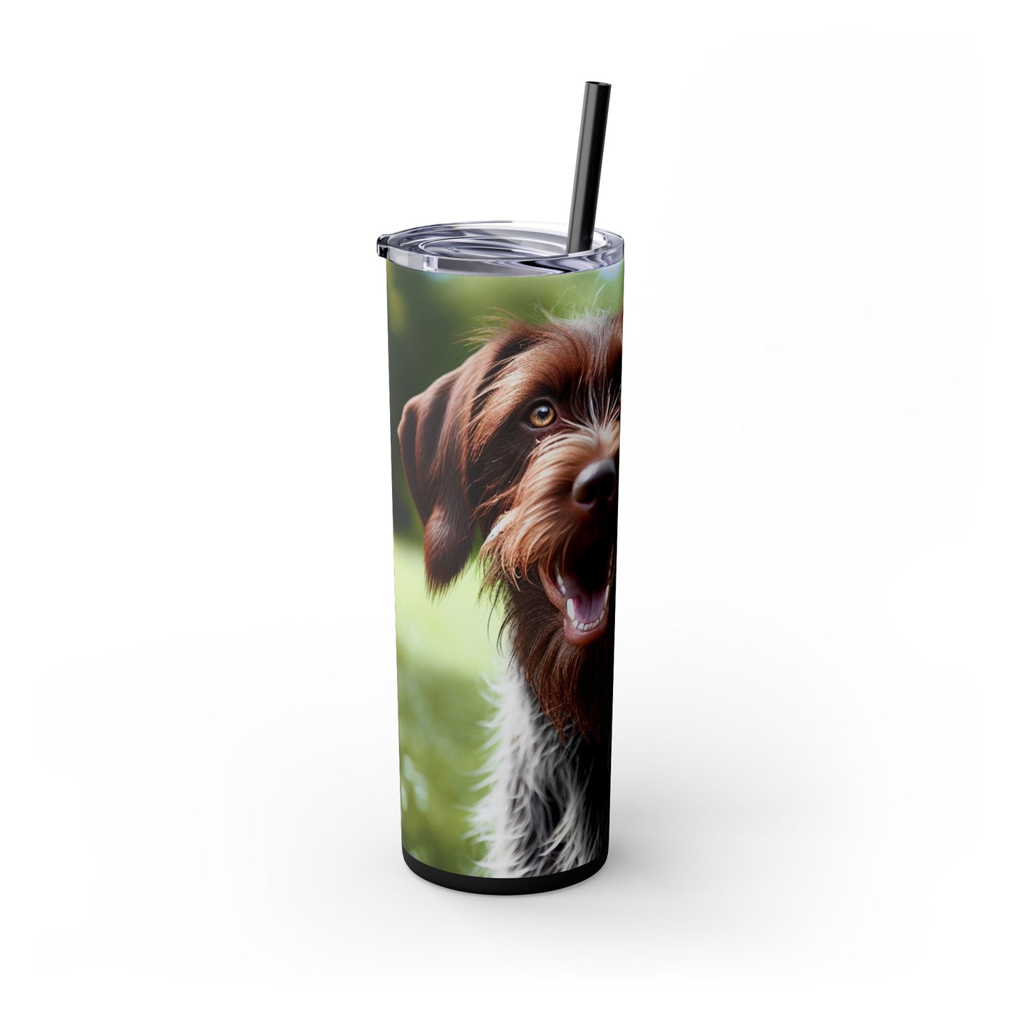 Wirehaired Slovakian Pointer Skinny Tumbler with Straw, 20oz